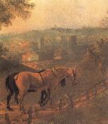 Thomas Gainsborough Detail of Landscape with a Woodcutter courting a Milkmaid oil painting on canvas